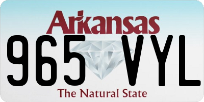 AR license plate 965VYL