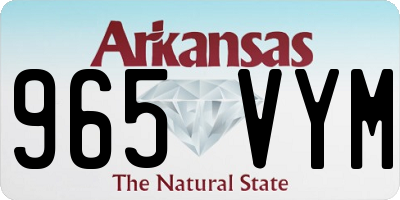 AR license plate 965VYM