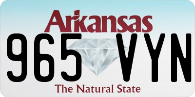 AR license plate 965VYN
