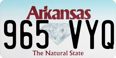 AR license plate 965VYQ