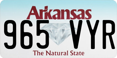 AR license plate 965VYR