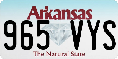AR license plate 965VYS