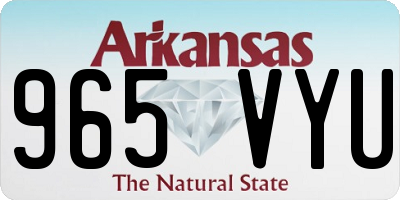 AR license plate 965VYU