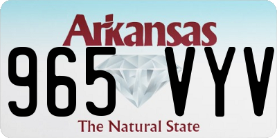AR license plate 965VYV