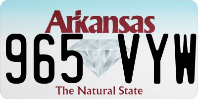 AR license plate 965VYW