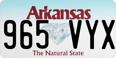 AR license plate 965VYX