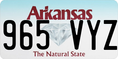 AR license plate 965VYZ