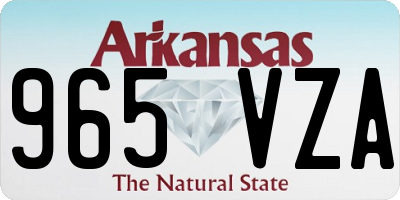 AR license plate 965VZA