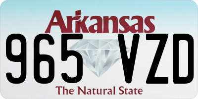AR license plate 965VZD