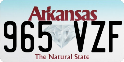 AR license plate 965VZF