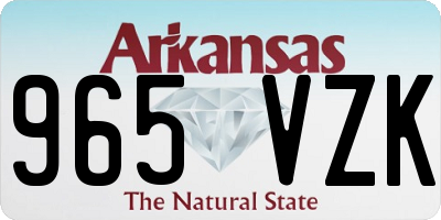 AR license plate 965VZK