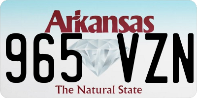 AR license plate 965VZN