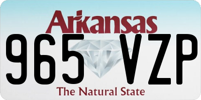 AR license plate 965VZP