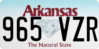 AR license plate 965VZR