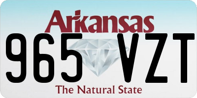 AR license plate 965VZT