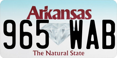 AR license plate 965WAB