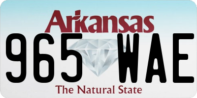 AR license plate 965WAE