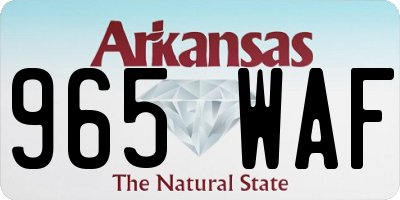 AR license plate 965WAF