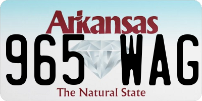 AR license plate 965WAG