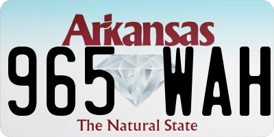AR license plate 965WAH