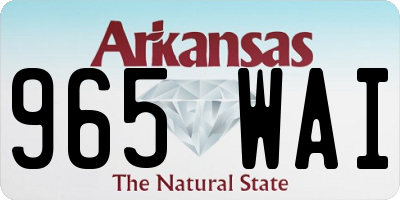 AR license plate 965WAI