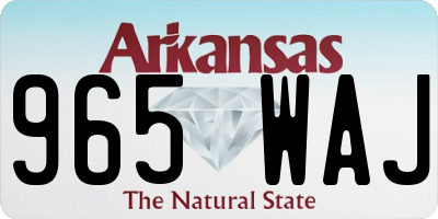 AR license plate 965WAJ