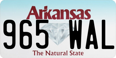 AR license plate 965WAL