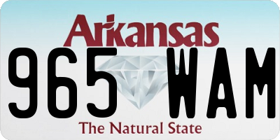 AR license plate 965WAM