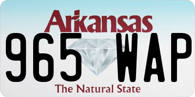 AR license plate 965WAP