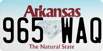 AR license plate 965WAQ