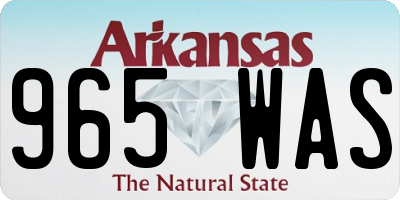 AR license plate 965WAS
