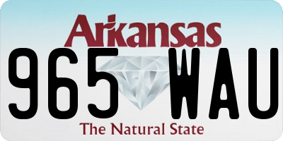 AR license plate 965WAU