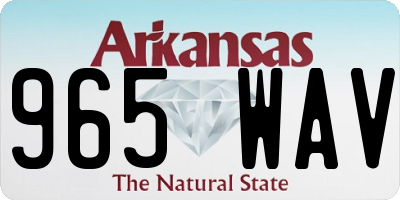 AR license plate 965WAV