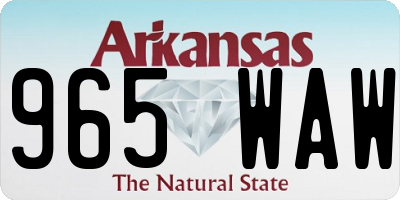 AR license plate 965WAW