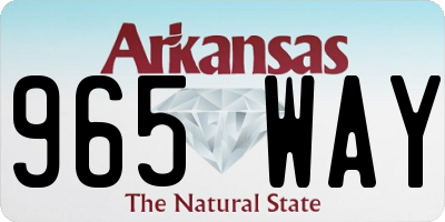 AR license plate 965WAY