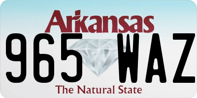 AR license plate 965WAZ