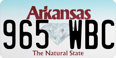 AR license plate 965WBC