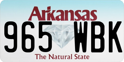 AR license plate 965WBK