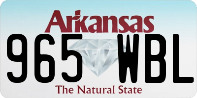 AR license plate 965WBL