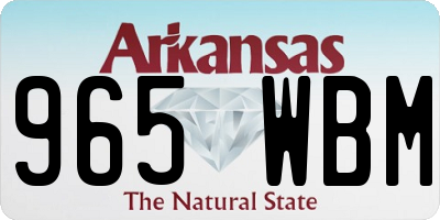AR license plate 965WBM