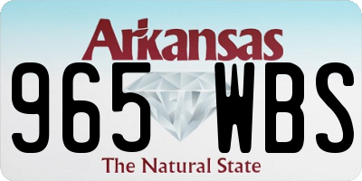 AR license plate 965WBS