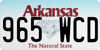 AR license plate 965WCD