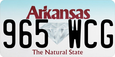 AR license plate 965WCG