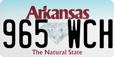 AR license plate 965WCH