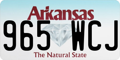 AR license plate 965WCJ