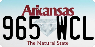 AR license plate 965WCL