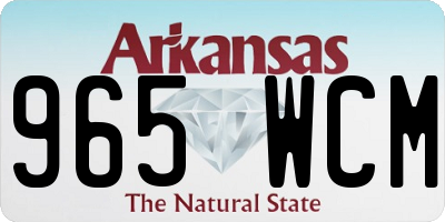 AR license plate 965WCM
