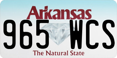 AR license plate 965WCS