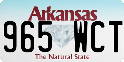 AR license plate 965WCT