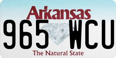 AR license plate 965WCU